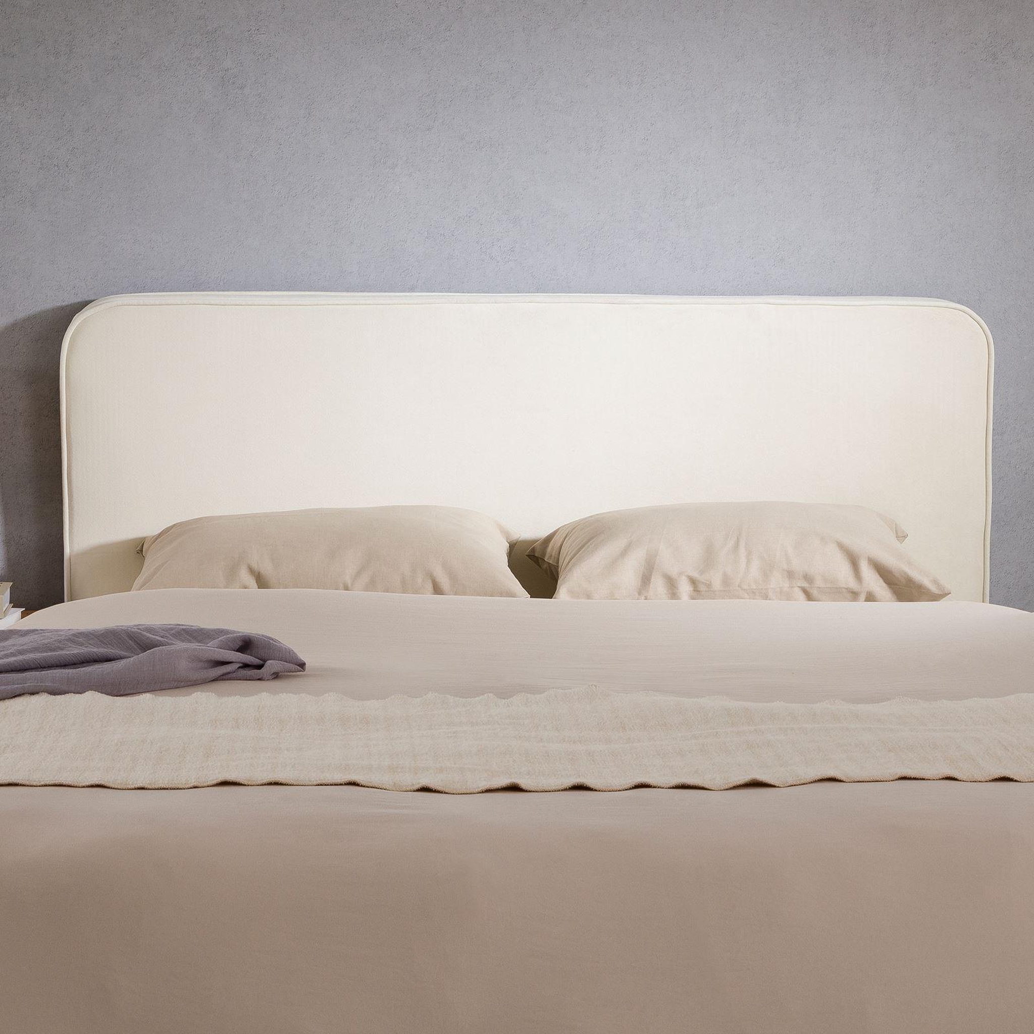 Voir la diapositive 3 : IDIMEX Tête de lit NOVARE 160 avec fixation murale, en tissu