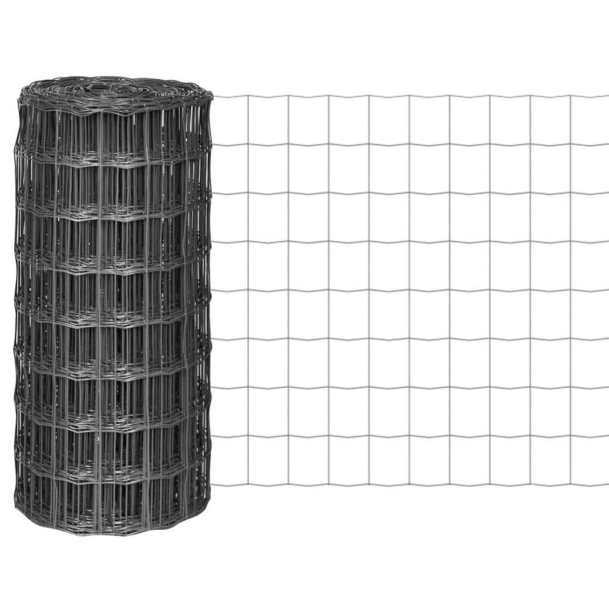 VIDAXL Cloture euro Acier 25 x 0,8 m Gris