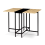 Voir la diapositive 1 : ID MARKET Table console pliable EDI 2-4 personnes façon hêtre et noir design industriel 103 x 76 cm