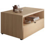 Voir la diapositive 5 : BEST MOBILIER Judy - table basse 100 cm - effet bois - 1 tiroir et 1 niche