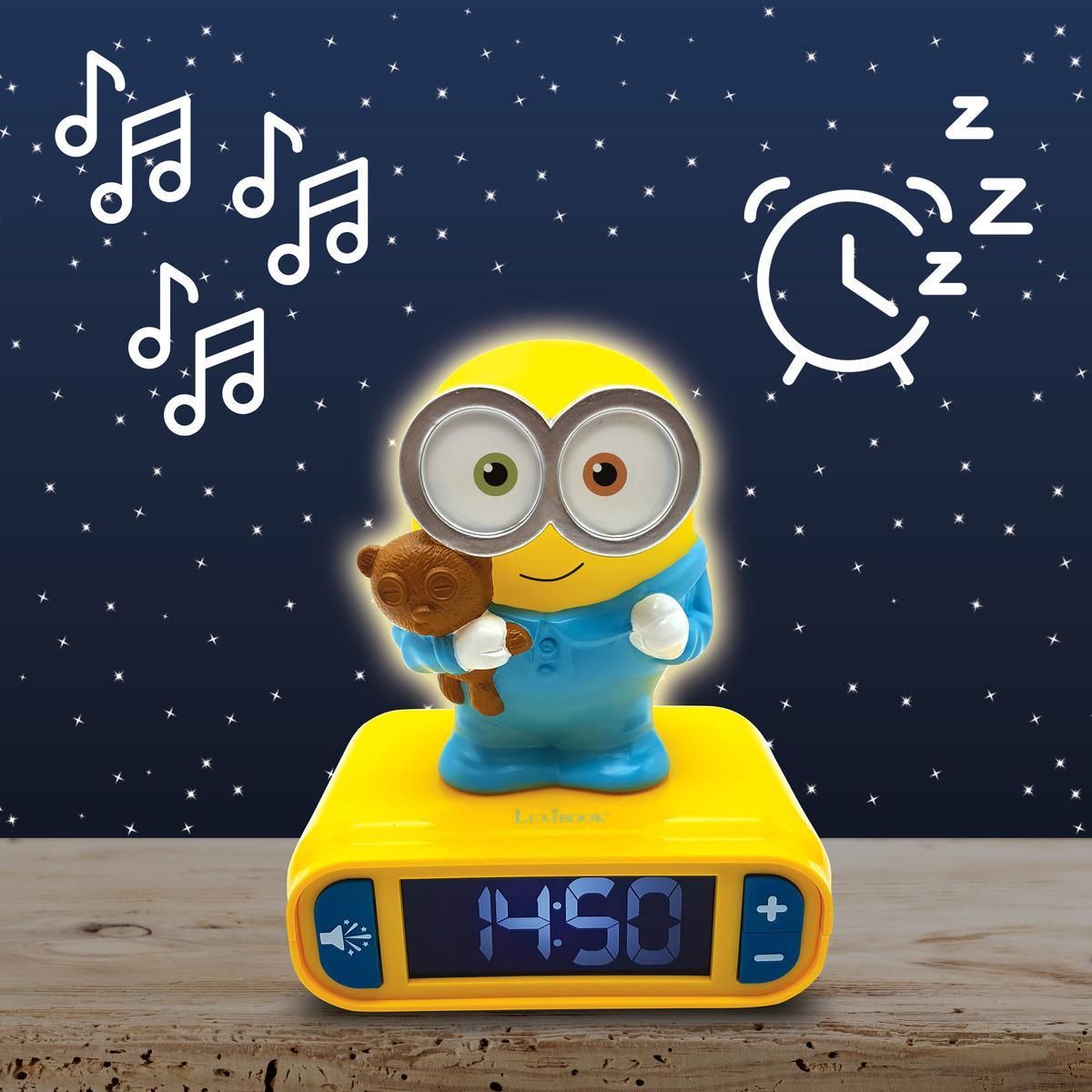 Lexibook Réveil avec Veilleuse Les Minions en 3D