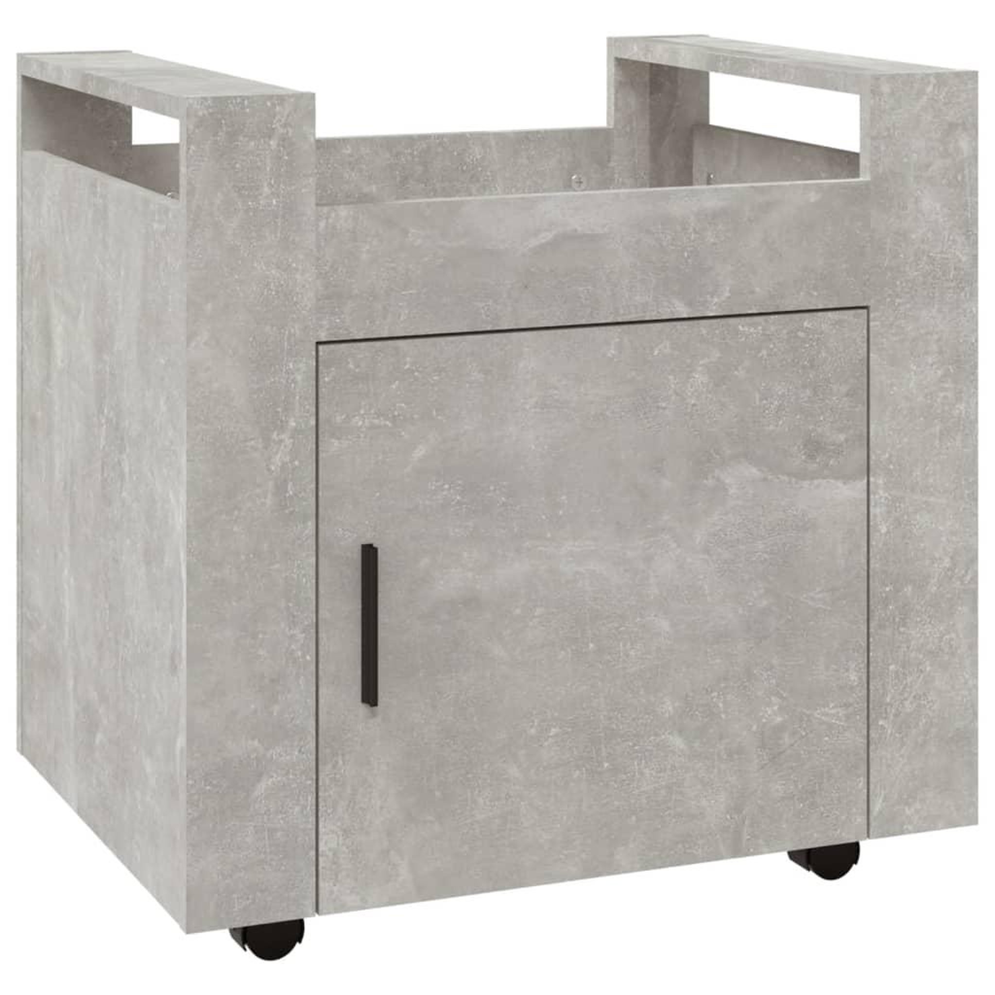 Voir la diapositive 2 : VIDAXL Chariot de bureau Gris beton 60x45x60 cm Bois d'ingenierie