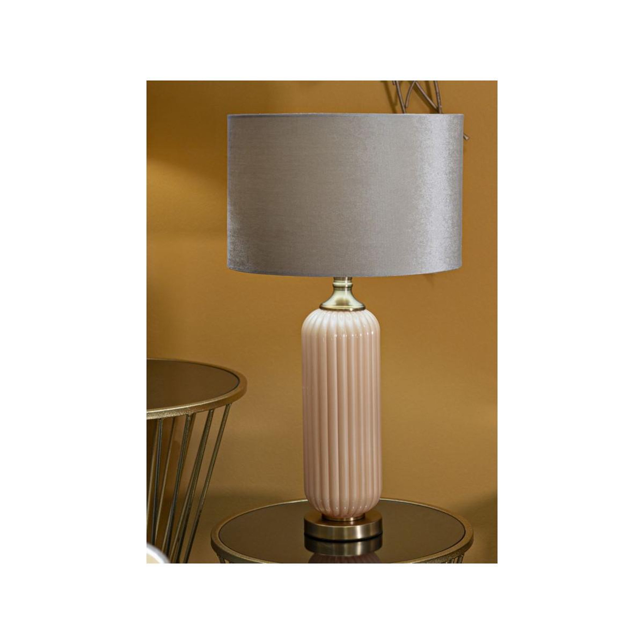 Voir la diapositive 5 : Paris Prix Lampe à poser  perly  64cm perle & or