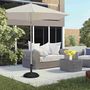 Voir la diapositive 6 : OUTSUNNY Pied de parasol rond dia. 49cm poids net 25Kg ciment PP noir