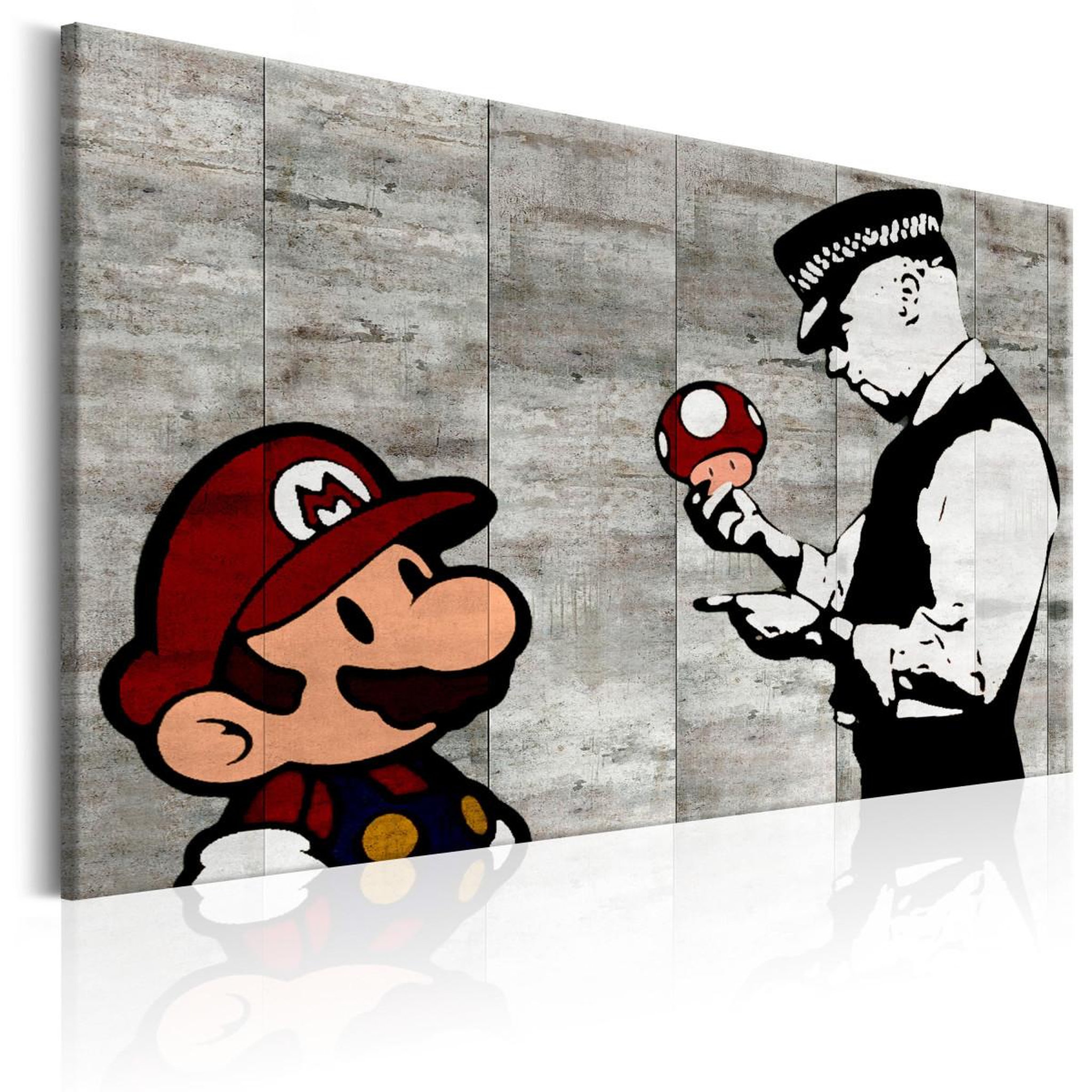 Voir la diapositive 1 : Paris Prix Tableau imprimé  banksy - on concrete