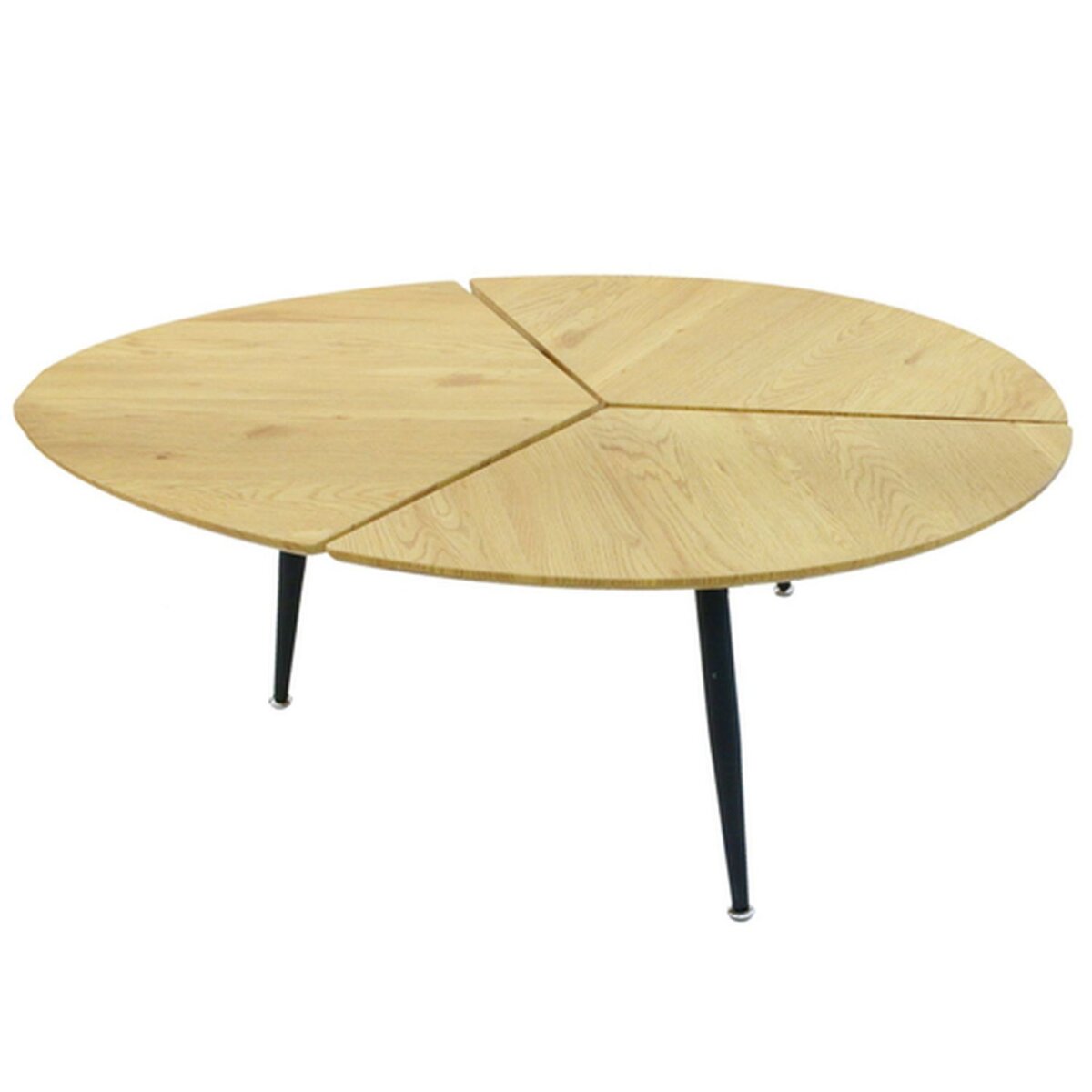 The Home Deco Factory Table basse design métal et bois Miller - L. 112 x H. 41 - Noir