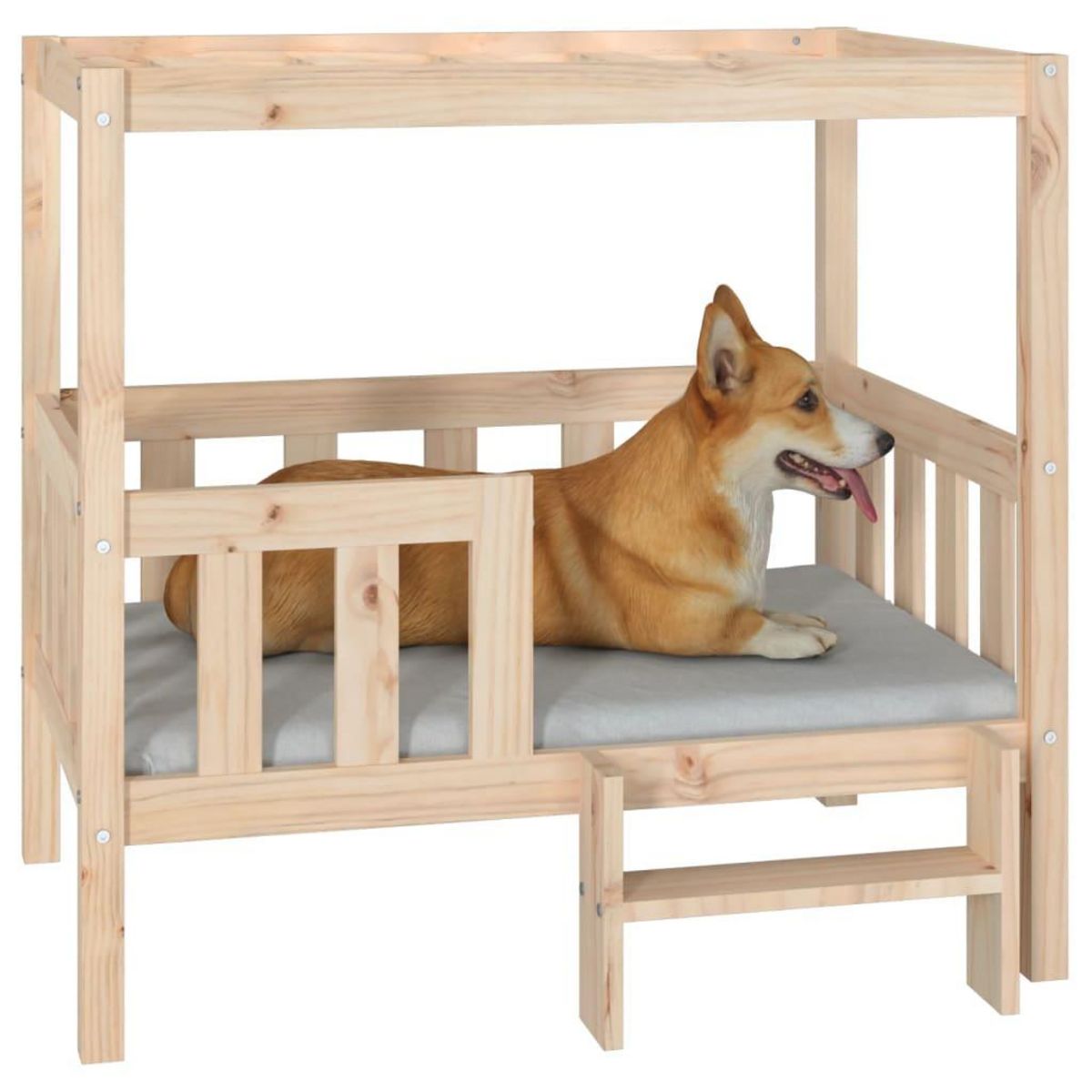 VIDAXL Lit pour chien 95,5x73,5x90 cm Bois de pin solide