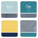 Paris Prix Lot de 4 Dessous de Verre  Cosy Life  10cm Multicolore