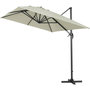 Voir la diapositive 2 : Habitat et Jardin Parasol jardin déporté Alu  Sun 4  - Rectangle - 3 x 4 m + Housse de protection - Ecru