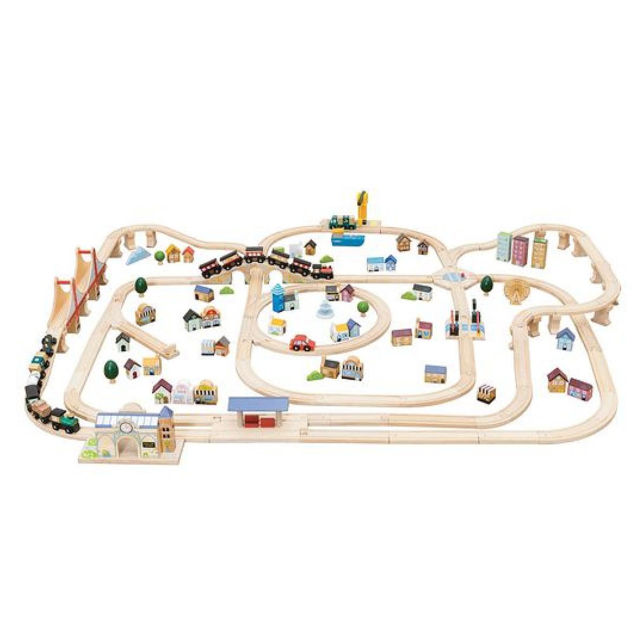 Voir la diapositive 1 : Le Toy Van Circuit de train en bois - avec gare