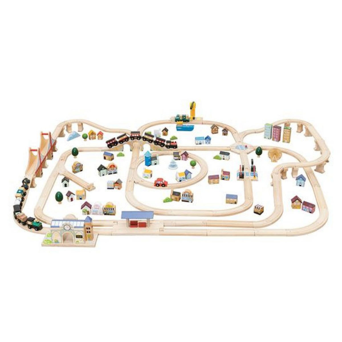 Le Toy Van Circuit de train en bois - avec gare
