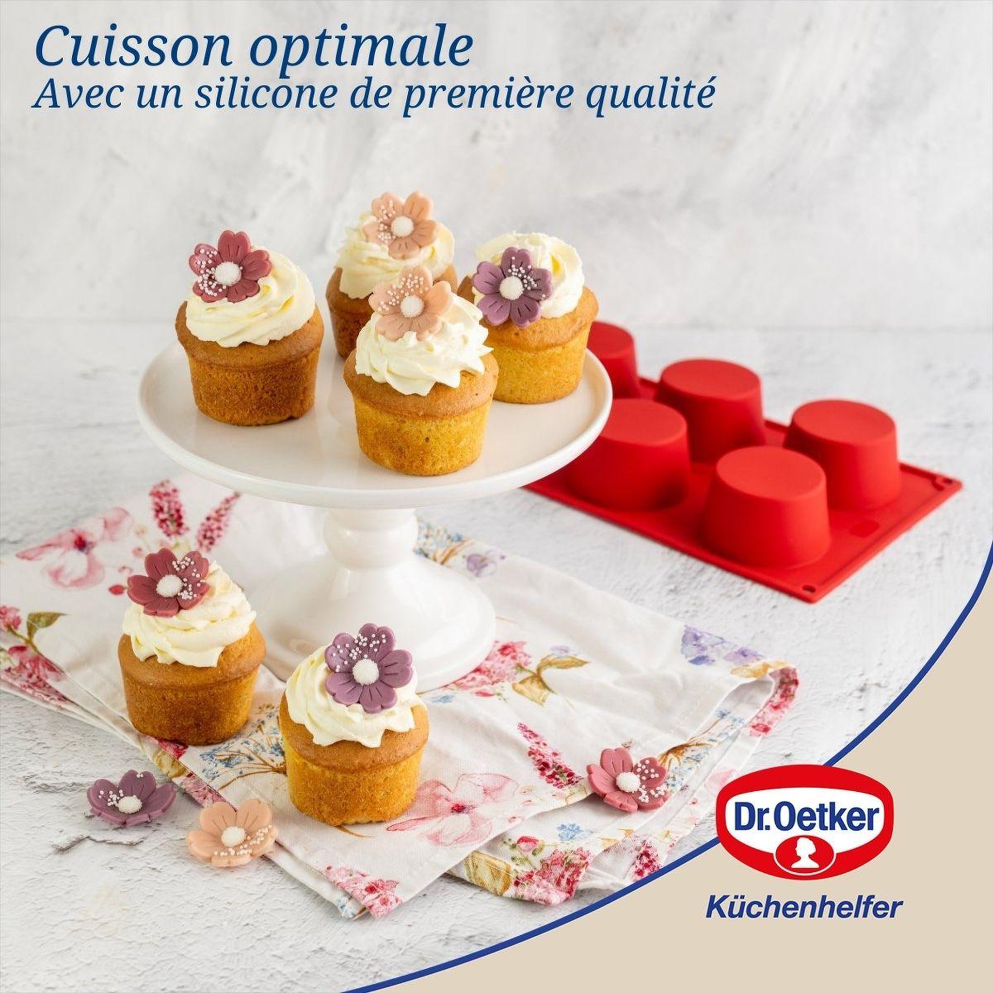 Voir la diapositive 3 : DR.OETKER Moule à muffins 6 empreintes 30 x 18 cm dr.oetker flexxibel love