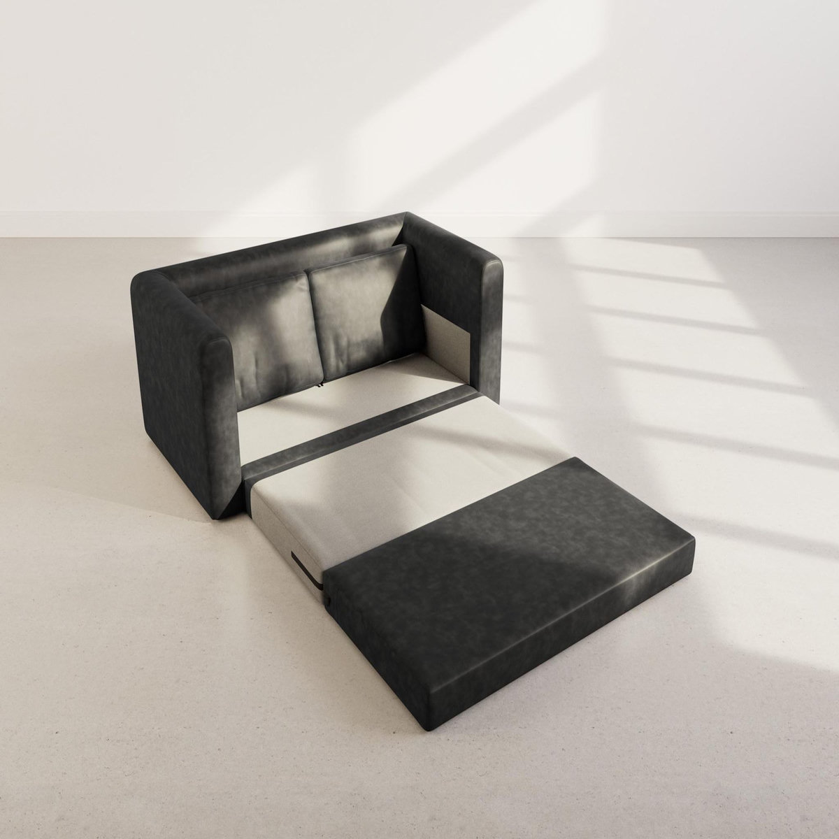 BEST MOBILIER Marilia - canapé 2 places convertible déplimousse en simili