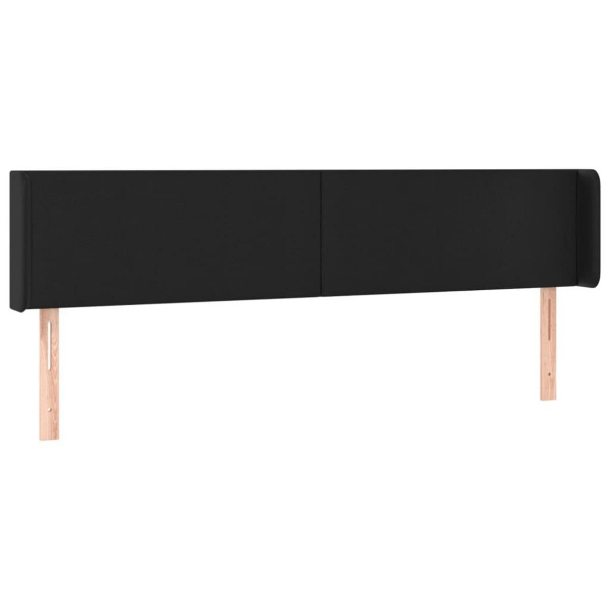VIDAXL Tete de lit avec oreilles Noir 163x16x78/88 cm Similicuir