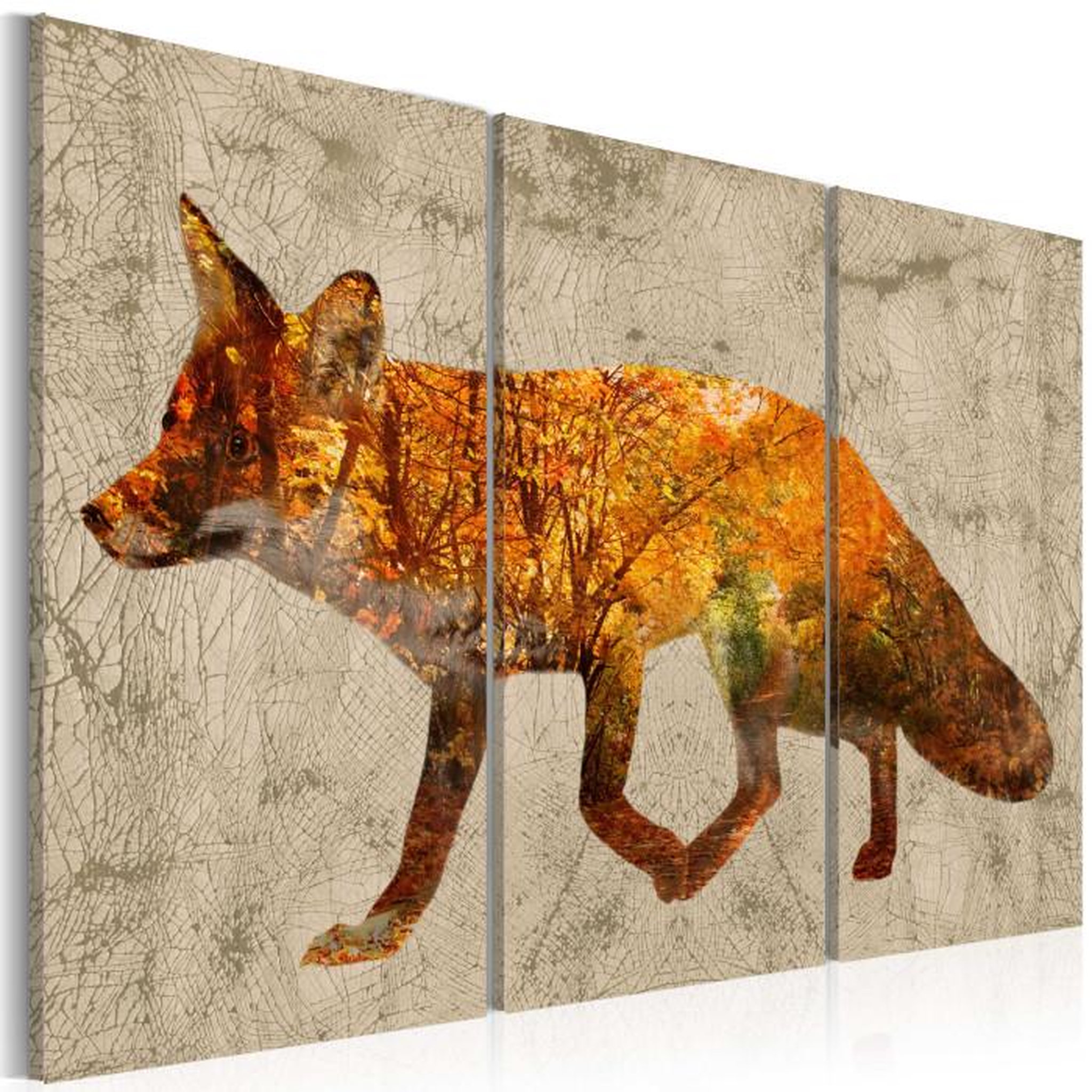 Paris Prix Tableau Imprimé  Fox in the Wood. Coloris disponibles : Multicolore
