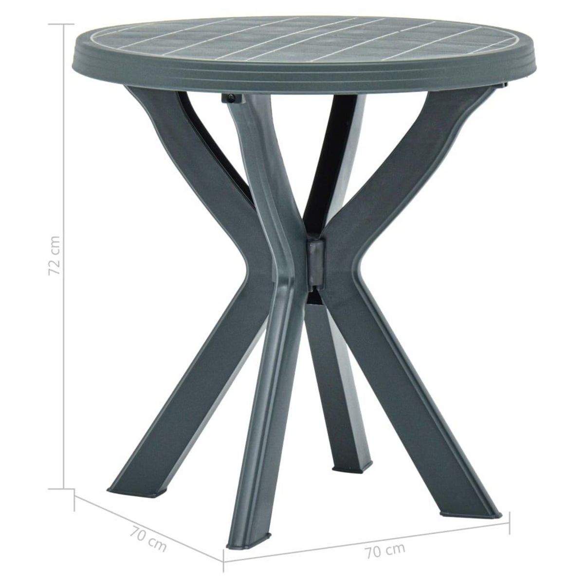 VIDAXL Table de bistro Blanc Ø70 cm Plastique