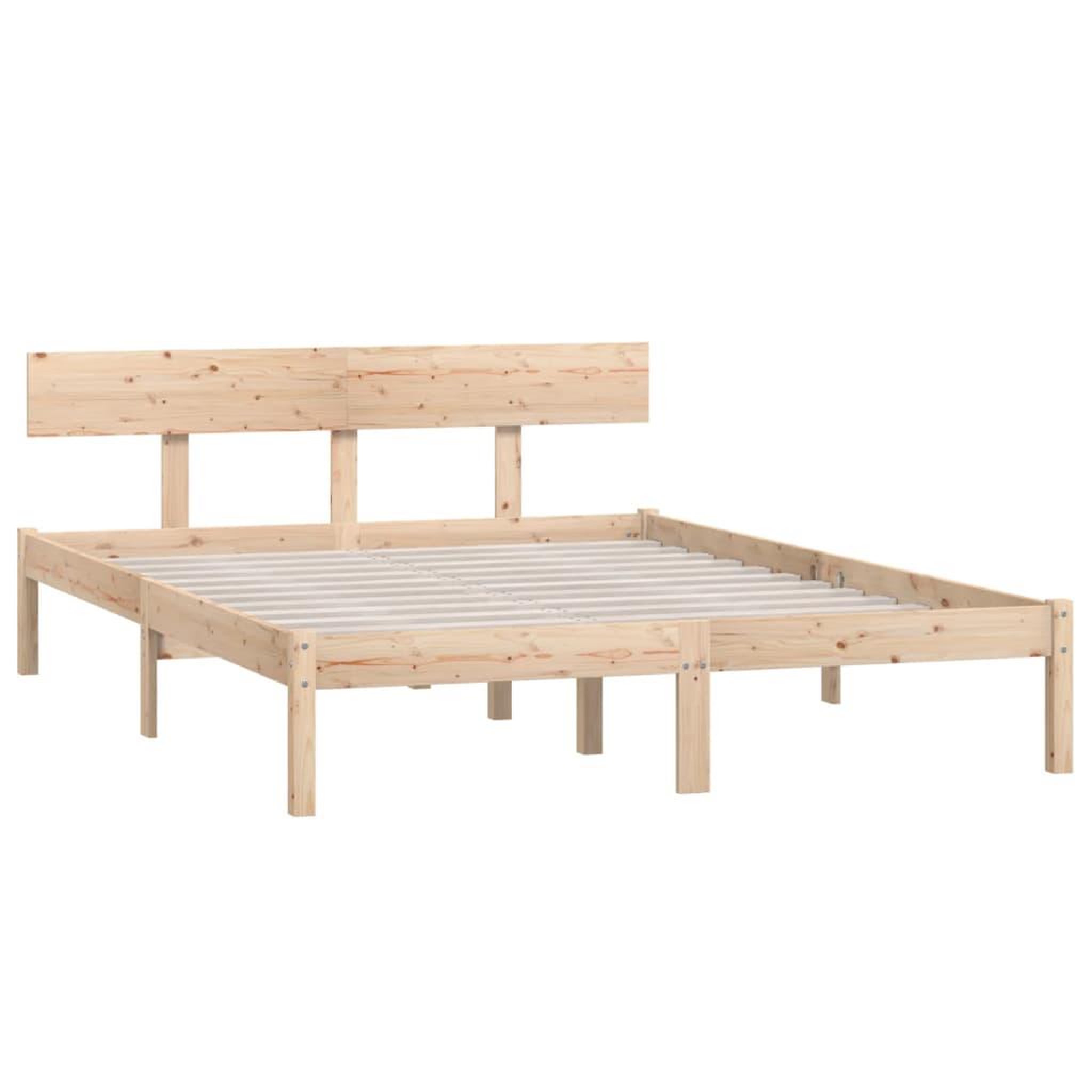 Voir la diapositive 3 : VIDAXL Cadre de lit sans matelas bois massif
