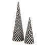 Voir la diapositive 1 : Paris Prix Lot de 2 Cônes Déco  Hollywood  40cm Noir & Écru