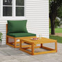 Voir la diapositive 1 : VIDAXL Salon de jardin avec coussins 2 pcs bois massif acacia