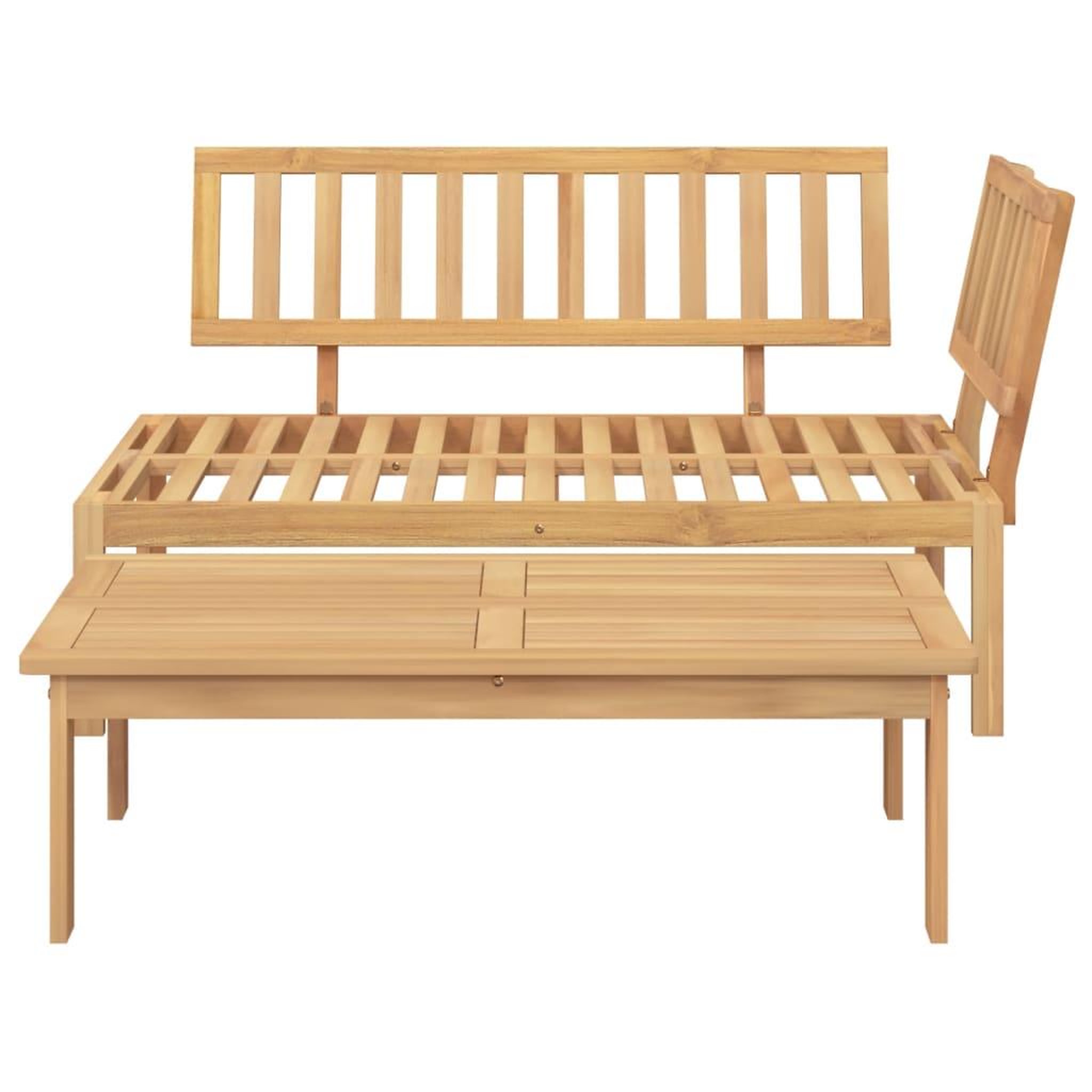 Voir la diapositive 3 : VIDAXL Salon de jardin palette 2 pcs bois massif d'acacia