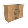 Voir la diapositive 3 : Vipack Commode SAM 2 portes - Rangement assorti