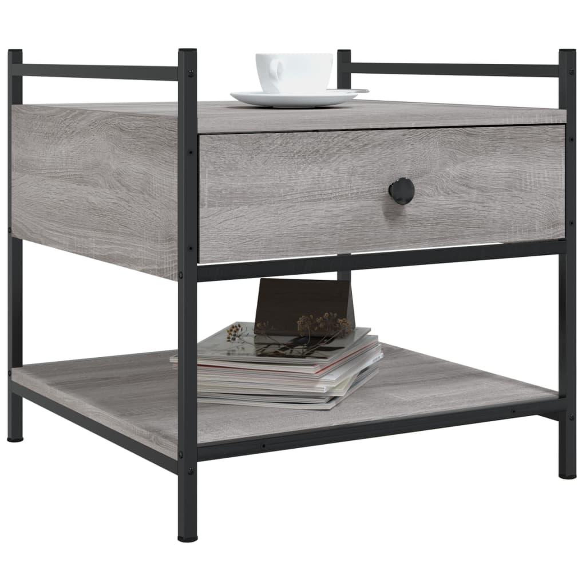 Voir la diapositive 3 : VIDAXL Table basse sonoma gris 50x50x50 cm bois d'ingenierie