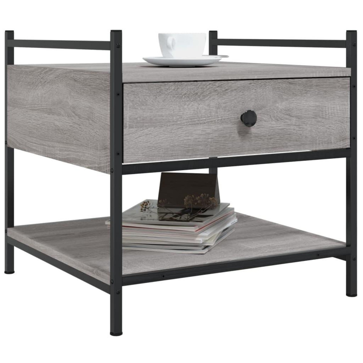 VIDAXL Table basse sonoma gris 50x50x50 cm bois d'ingenierie