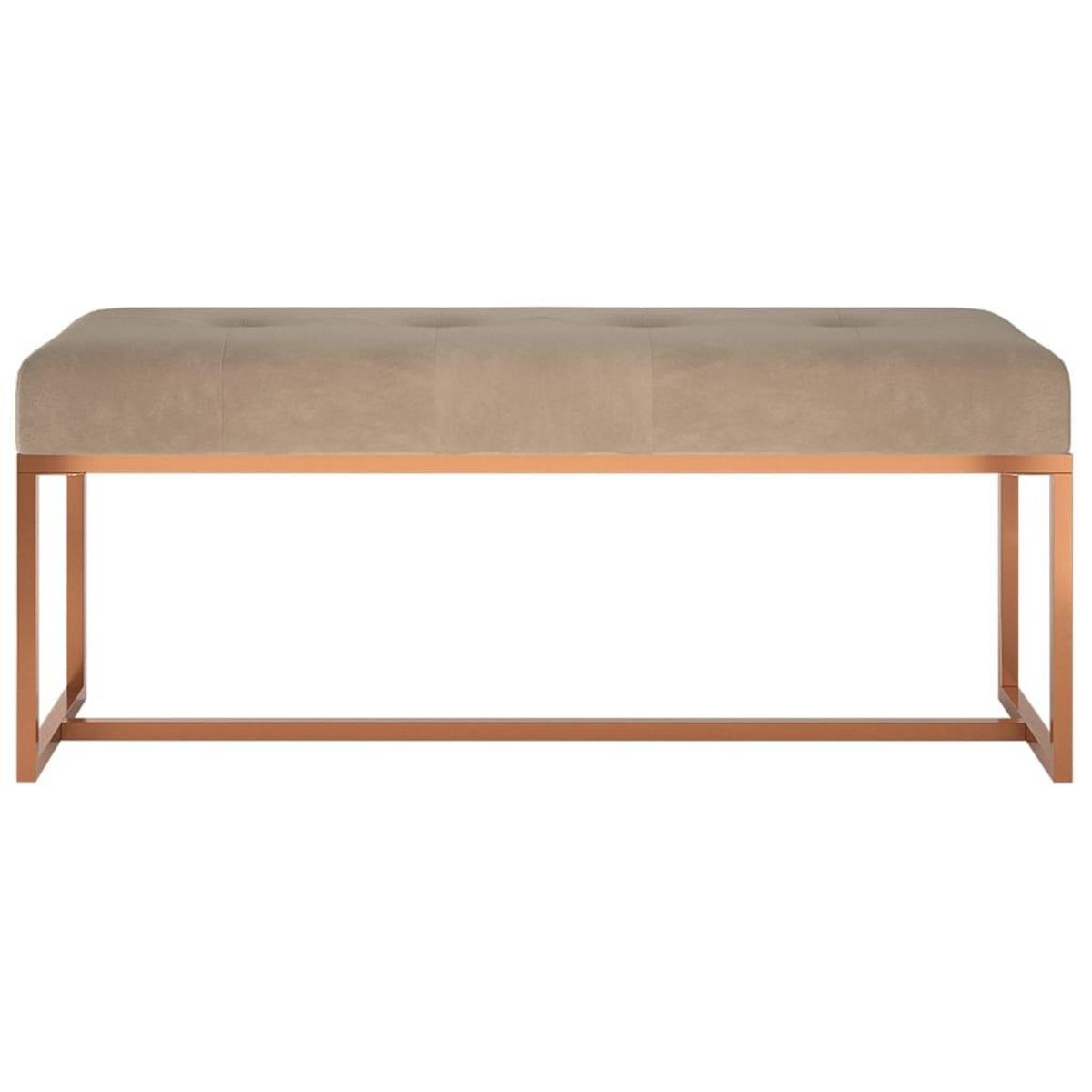 VIDAXL Banc Beige 110x36x45 cm Velours