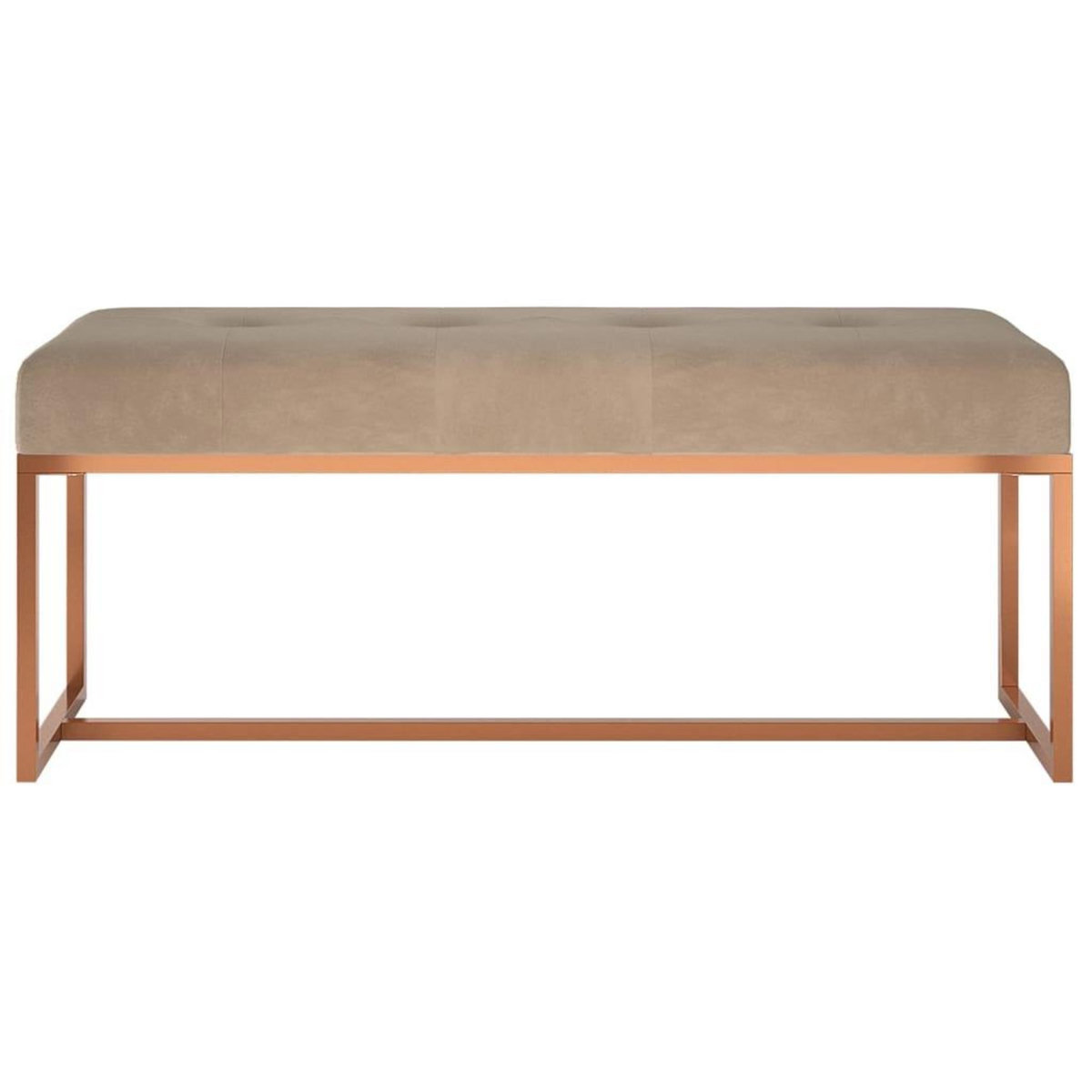 VIDAXL Banc Beige 110x36x45 cm Velours