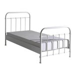 Paris Prix Lit Enfant Métal  New York  120x200cm Blanc