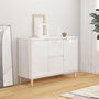 Voir la diapositive 1 : VIDAXL Buffet blanc brillant 101x35x70 cm bois d'ingenierie