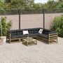 Voir la diapositive 3 : VIDAXL Salon de jardin 7 pcs avec coussins bois de pin impregne