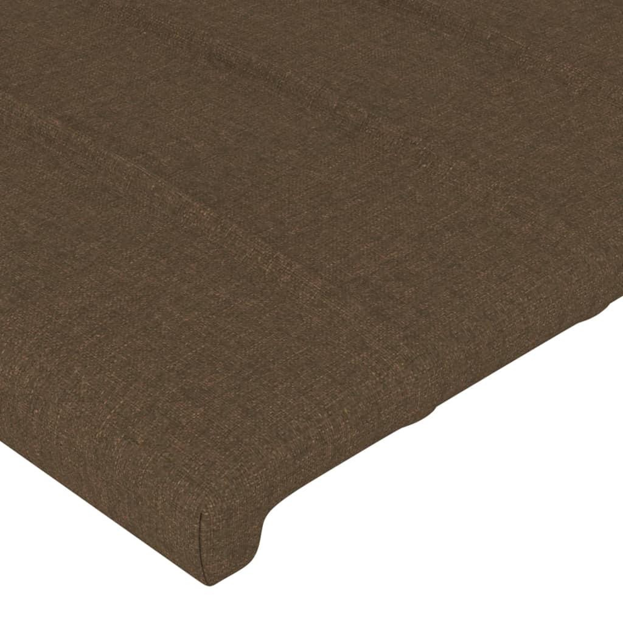 Voir la diapositive 5 : VIDAXL Tete de lit avec oreilles Marron fonce 163x23x78/88 cm Tissu