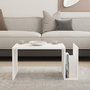 Voir la diapositive 3 : Habitat et Jardin Table basse en bois  Memo  - 86 x 50 x 32 cm - Blanc