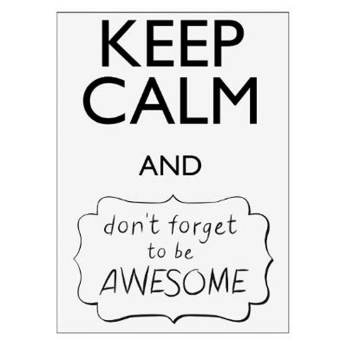 Stick'n Look Sticker Mural Keep Calm  Awesome  30x40cm Noir