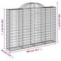 Voir la diapositive 6 : VIDAXL Paniers a gabions arques 14 pcs 200x30x140/160 cm Fer galvanise