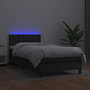Voir la diapositive 4 : VIDAXL Sommier a lattes de lit avec matelas et LED Noir 90x190 cm