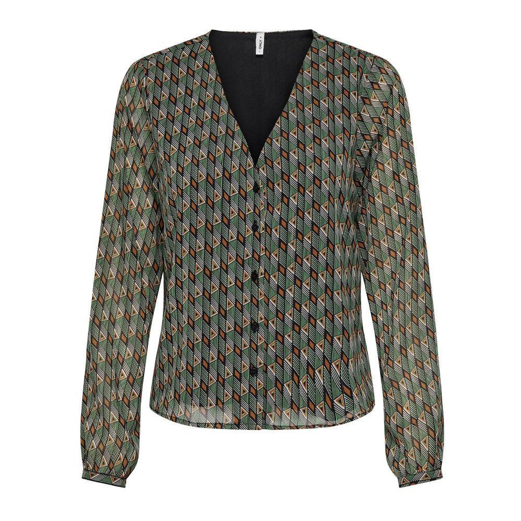 Only Blouse Verte/Noire à Motifs Femme Only Sierra. Coloris disponibles : Vert