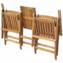 Voir la diapositive 3 : VIDAXL Banc de jardin pliant et table a the 140cm Bois d'acacia solide