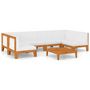 Voir la diapositive 2 : VIDAXL Salon de jardin 7 pcs avec coussins Bois d'acacia solide