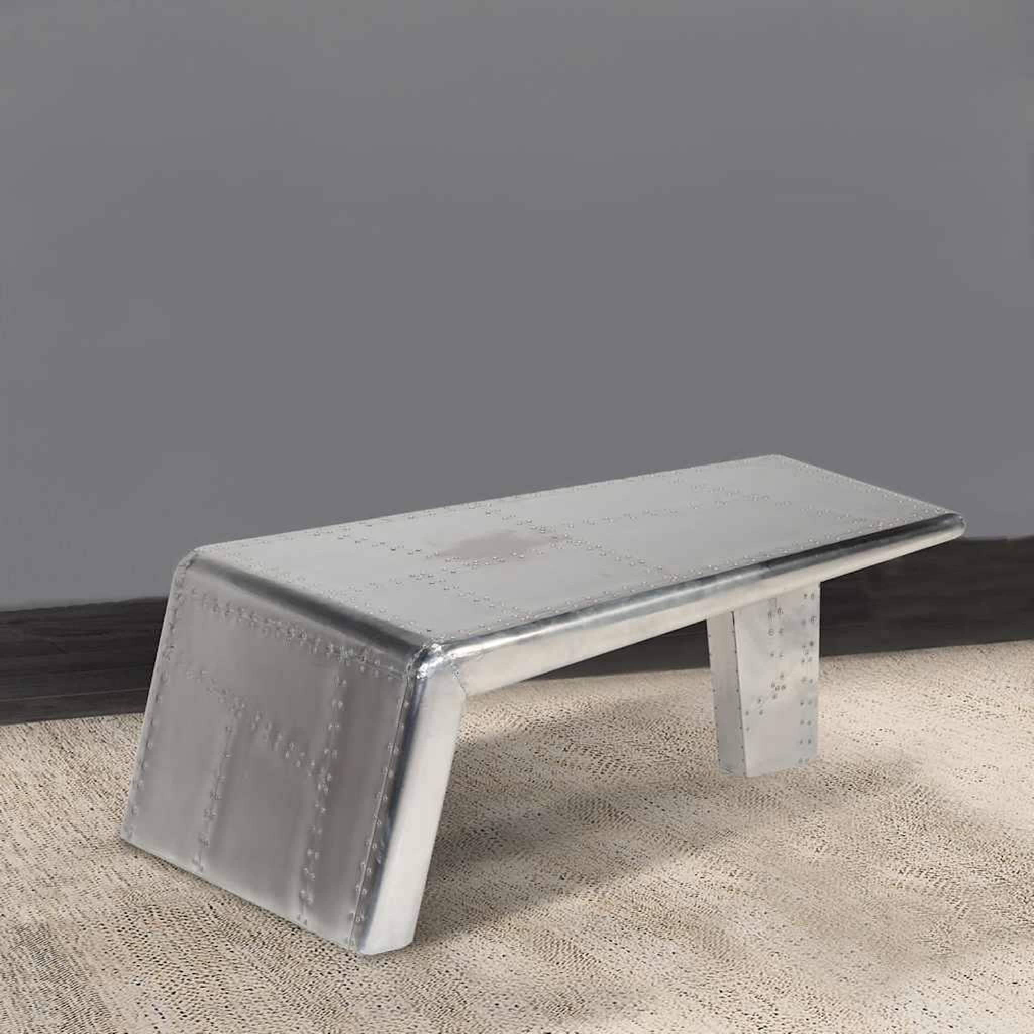 Voir la diapositive 4 : VIDAXL Table basse aviator style d'avion vintage aluminium