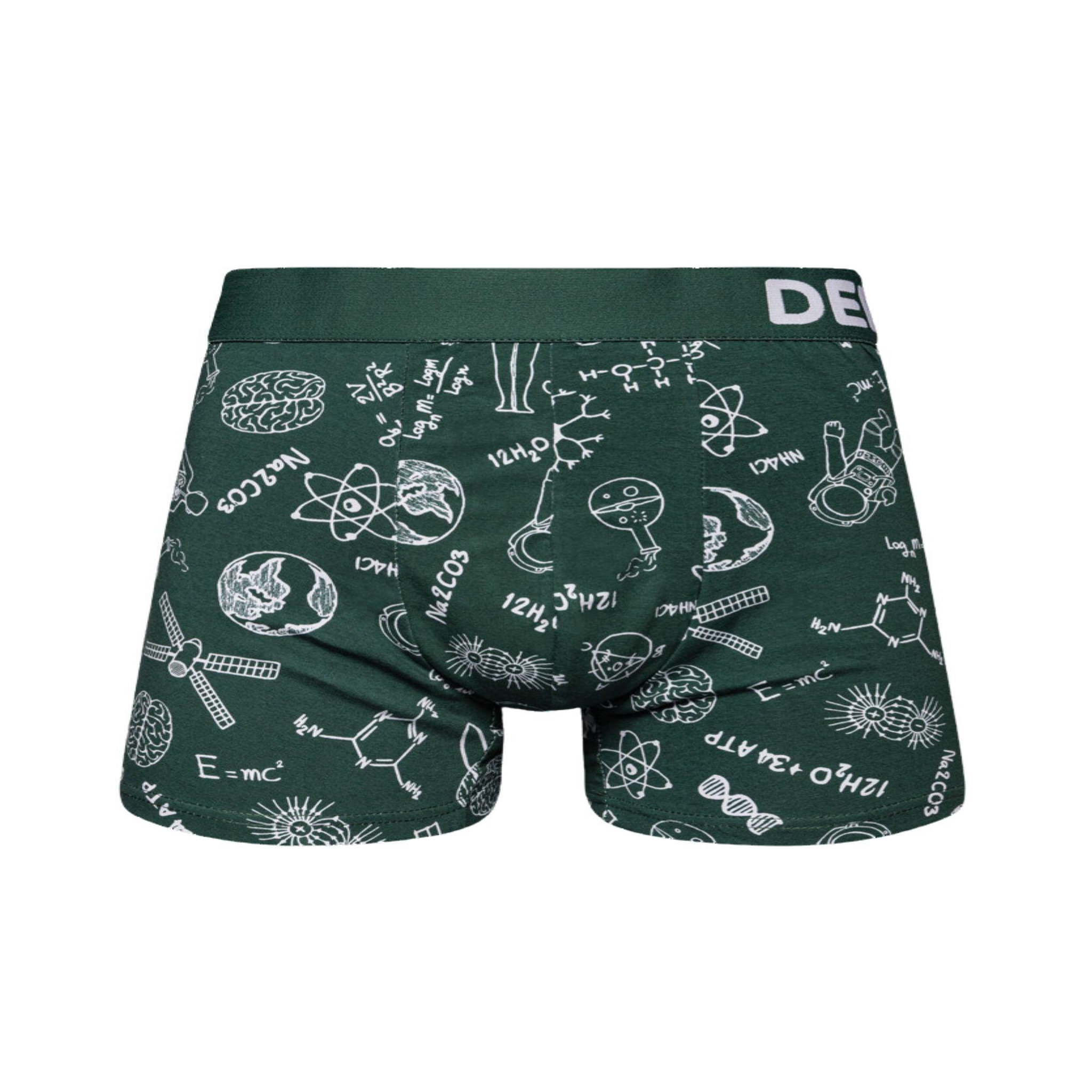 DEDOLES Boxer homme physique ou chimie. Coloris disponibles : Vert