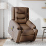 Voir la diapositive 3 : VIDAXL Fauteuil inclinable de massage electrique Marron Tissu