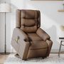 Voir la diapositive 3 : VIDAXL Fauteuil inclinable de massage electrique Marron Tissu