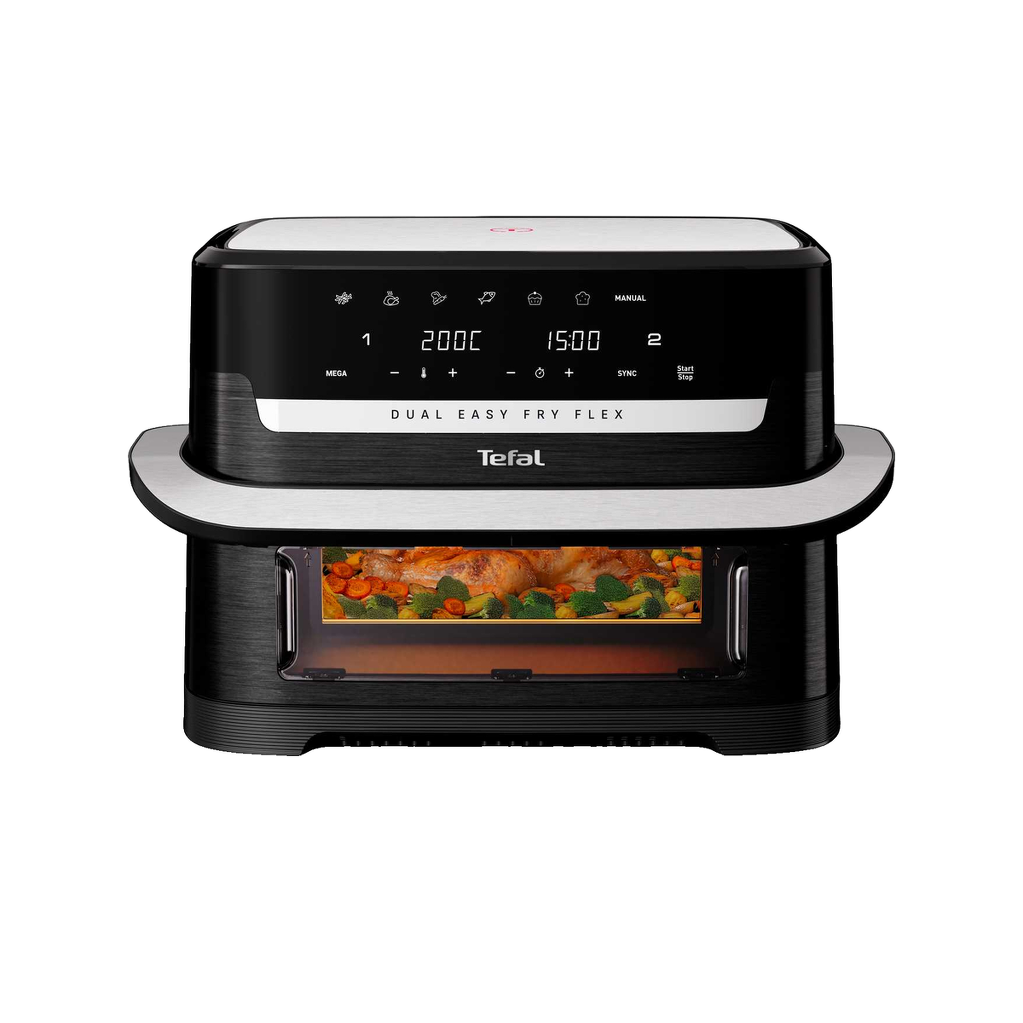 Voir la diapositive 5 : TEFAL friteuse à air dual easy fry flex 9L