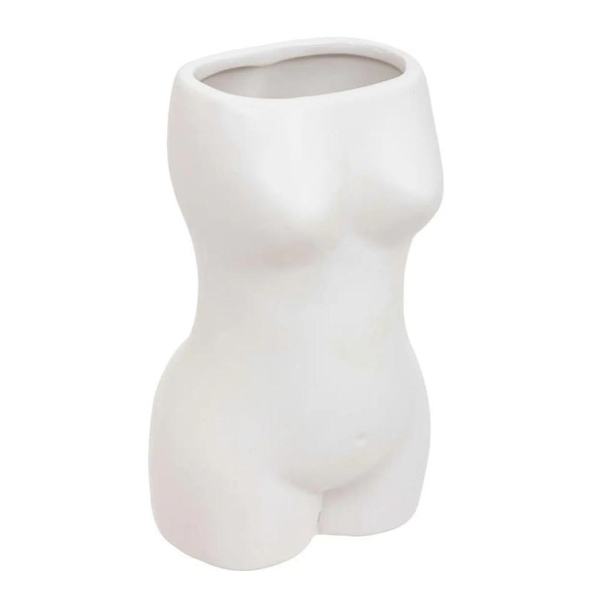 ATMOSPHERA Vase design corps  soleya  17cm blanc