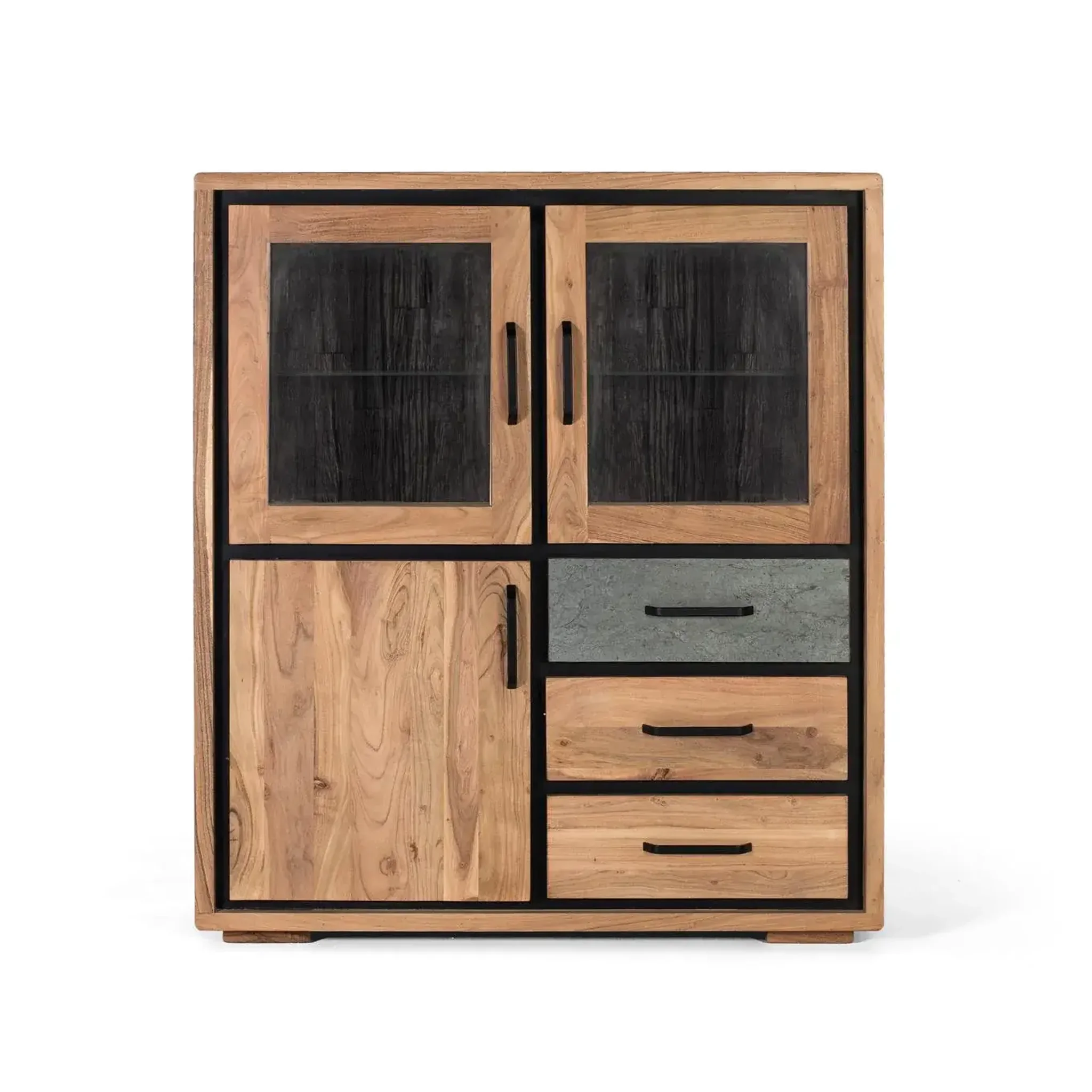 Voir la diapositive 4 : GINER Y COLOMER SL Buffet en bois d'acacia 110cm style industriel moderne