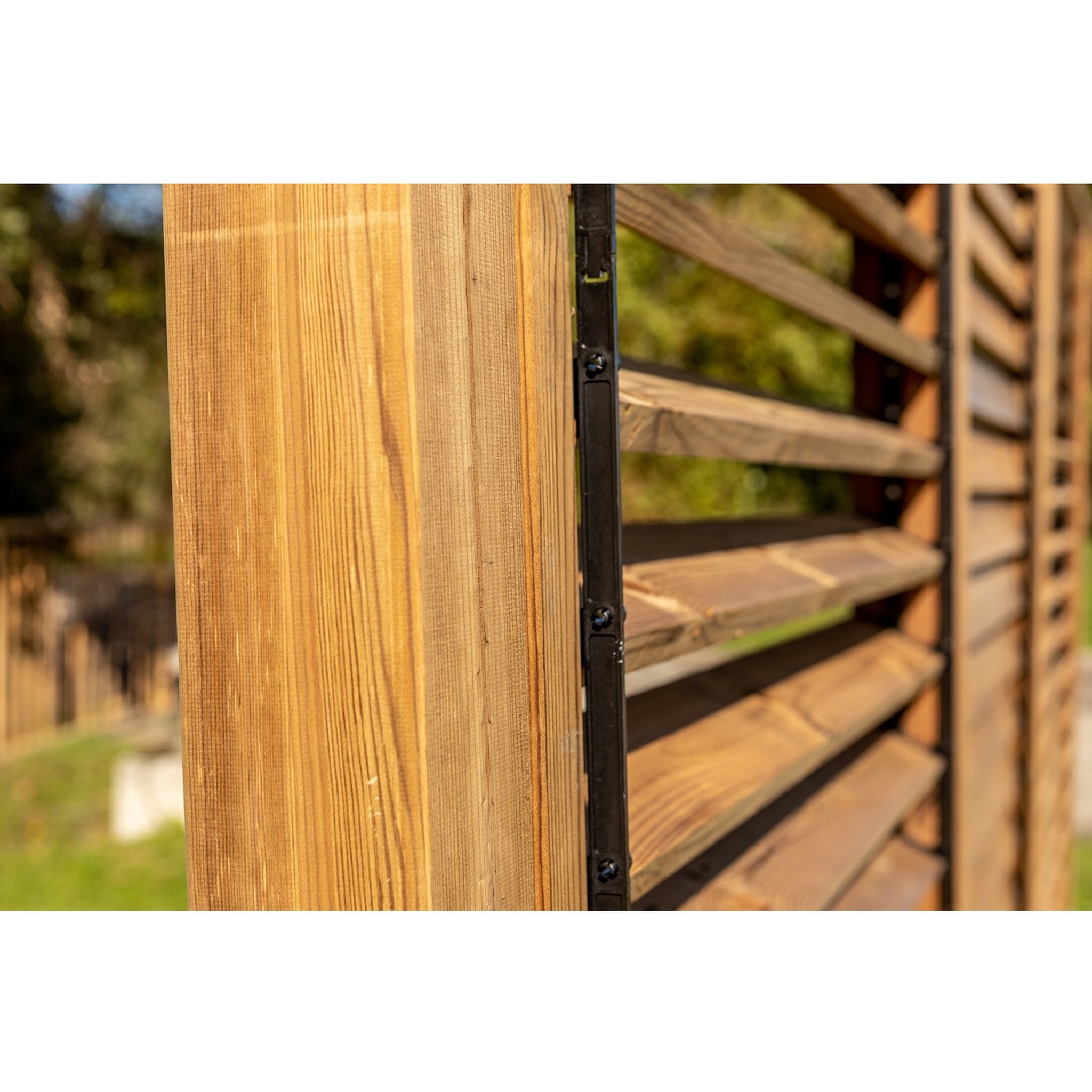 Voir la diapositive 1 : Kit ventelles côté pour la pergola en bois massif traité très haute température