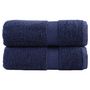 Voir la diapositive 1 : VIDAXL Serviettes de visage de qualité sup. SOLUND 2 pcs bleu marine