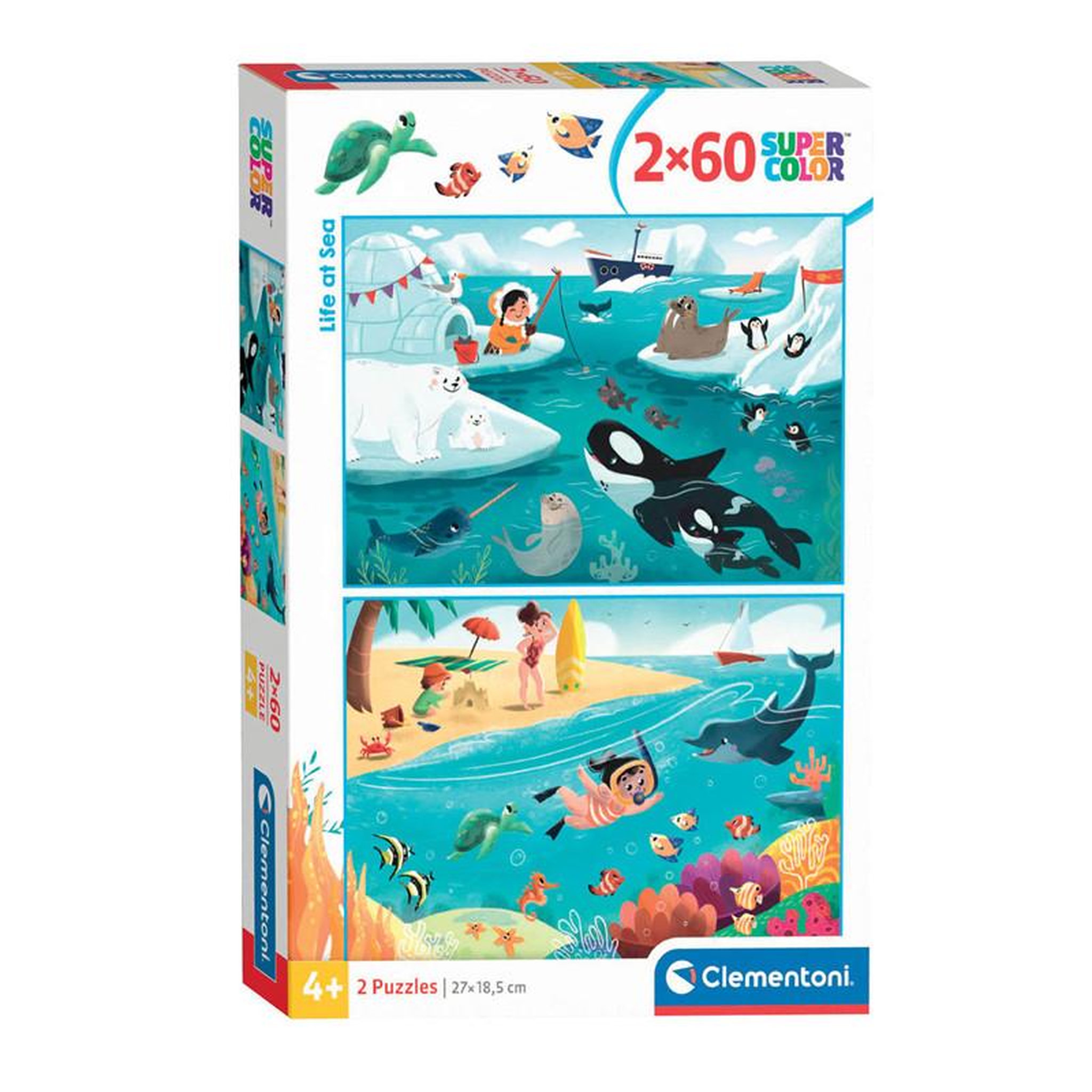CLEMENTONI Clementoni Jigsaw Puzzle Super Color Life at Sea, 2x60pcs. 24817